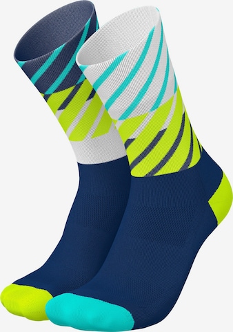 INCYLENCE Athletic Socks 'DIAGONALS' in Blue: front