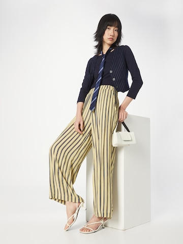 ICHI Wide leg Pants 'MARRAKECH' in Yellow