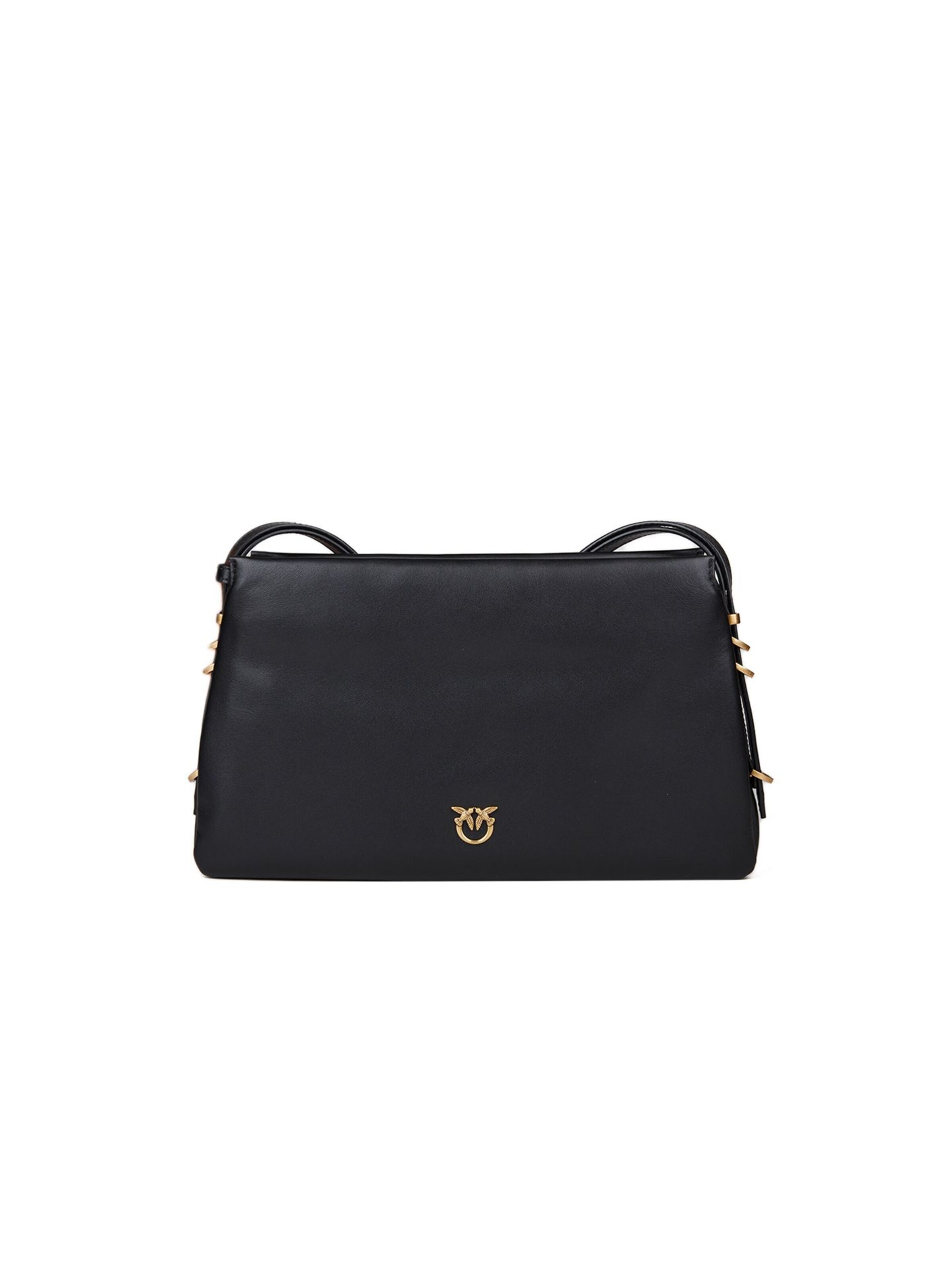 PINKO Crossbody Bag 'Triplet Vitello Morbido' in Black: front