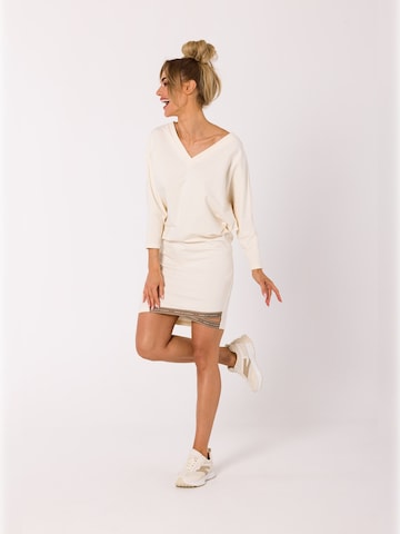 made of emotion - Vestido en beige: frente