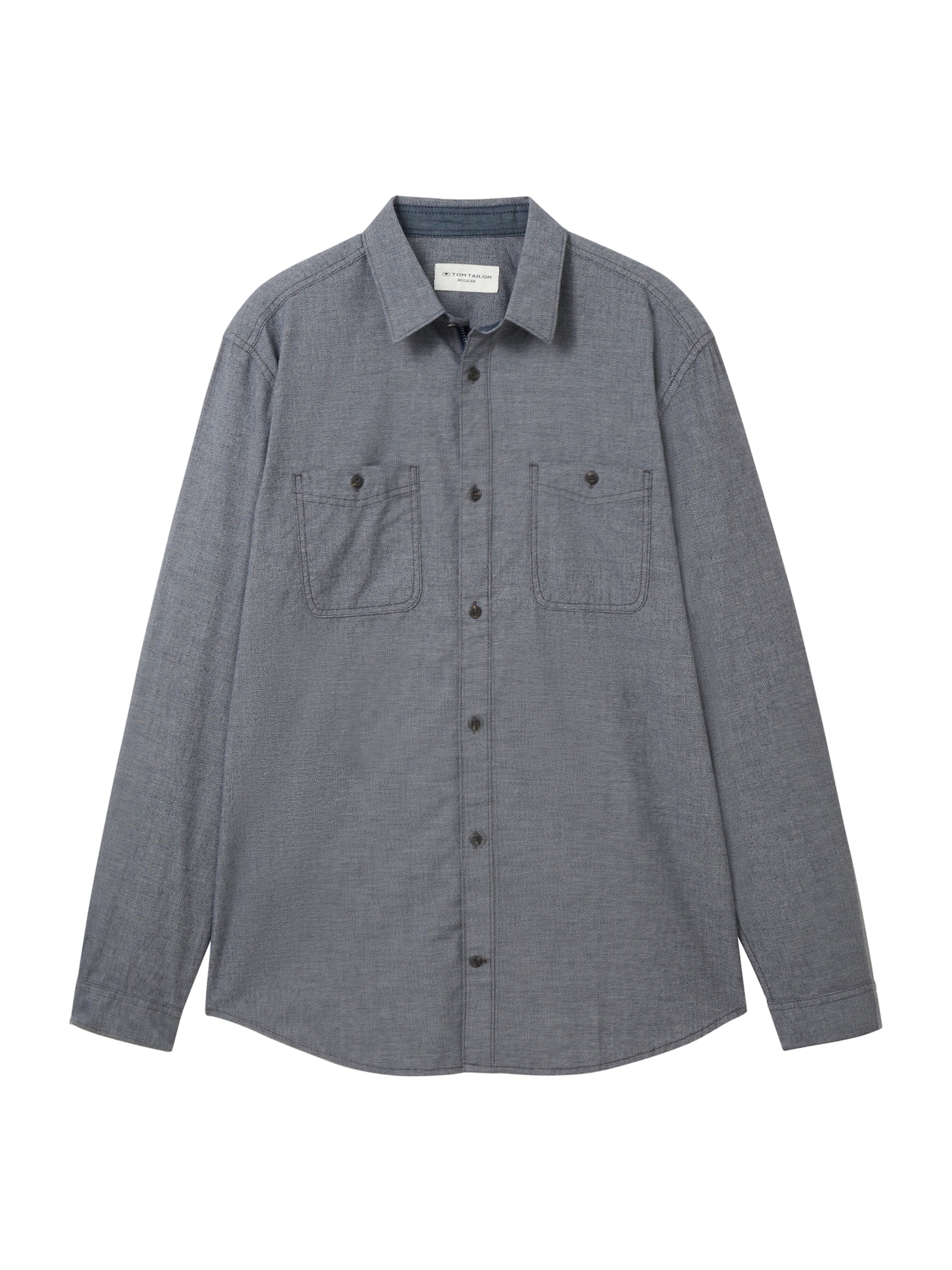 TOM TAILOR Regular Fit Skjorte i blå: forside