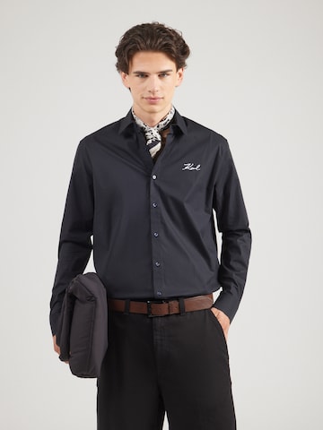 Karl Lagerfeld Regular fit Ing - kék: elől