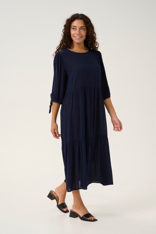 Cream Dress 'Aya' in Blue