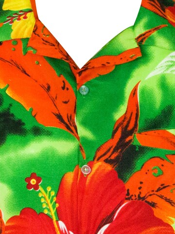 King Kameha Shirt 'Big Flower' in Green