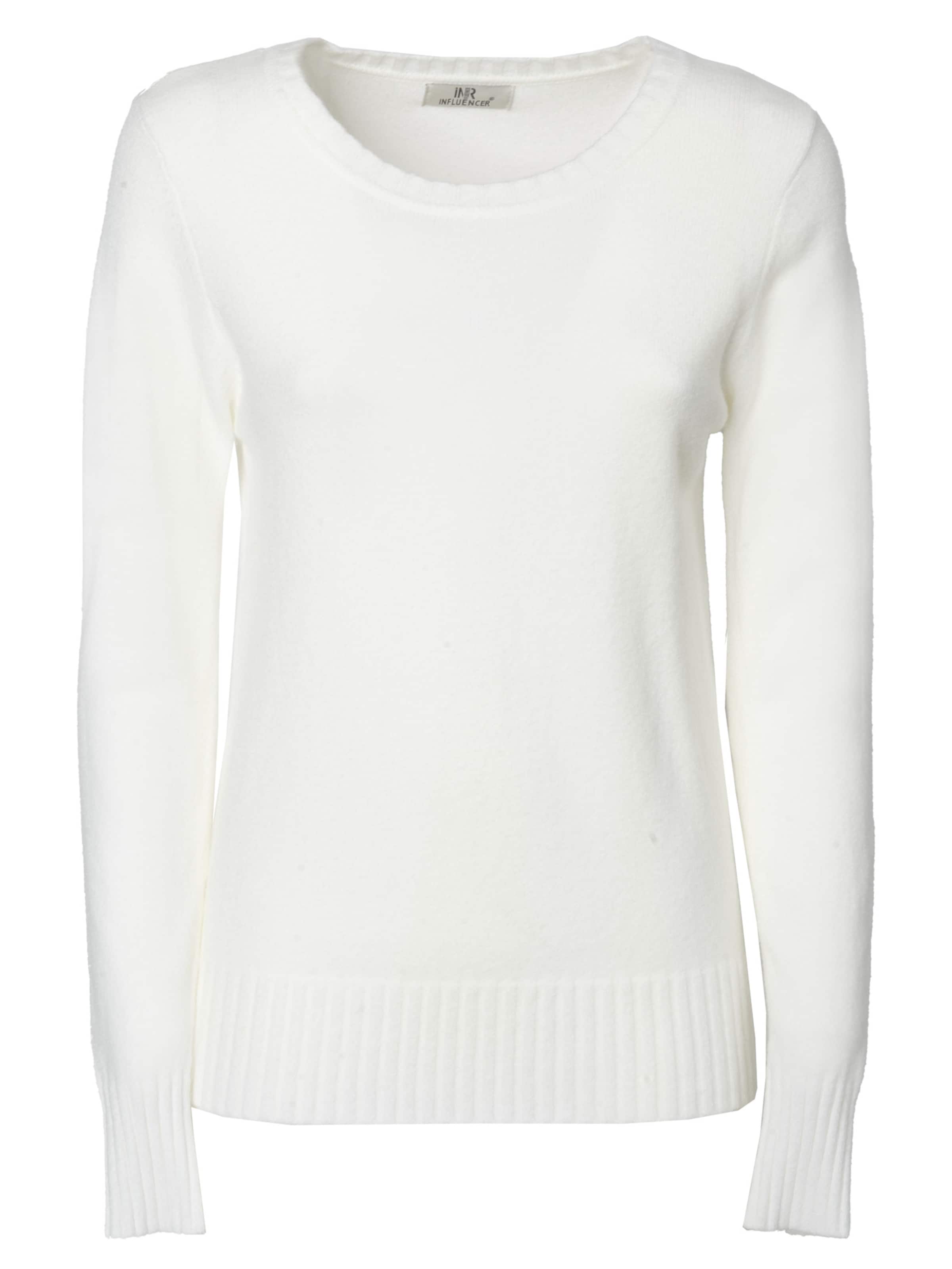 Influencer Sweater in White: front
