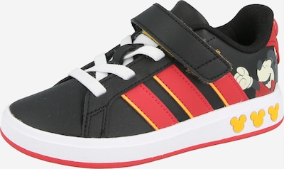 ADIDAS SPORTSWEAR Tenisice 'GRAND COURT MICKEY' veličine 28 u žuta / vatreno crvena / crna / bijela, Pregled proizvoda