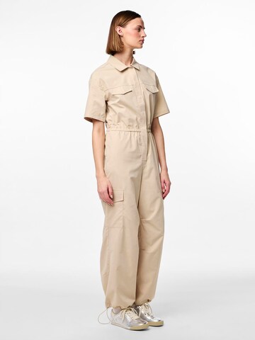 PIECES Jumpsuit 'FIBBE' in Beige