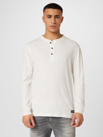 Superdry Shirt 'Grandad' in Wit: voorkant