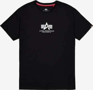 ALPHA INDUSTRIES Shirt 'Basic Mid Logo' in Schwarz: Vorderseite