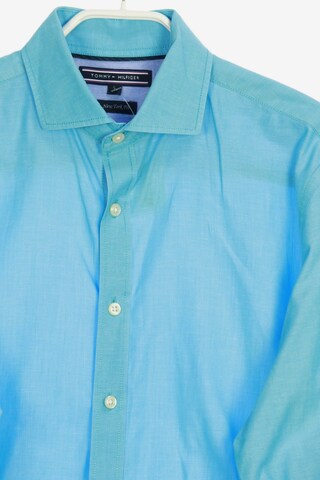 TOMMY HILFIGER Button Up Shirt in S in Blue