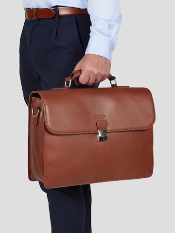 Valigetta ventiquattrore 'Briefcase Bag Eric Brown' di Howard London in marrone: frontale
