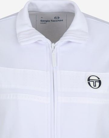 Sergio Tacchini Athletic Zip-Up Hoodie in White