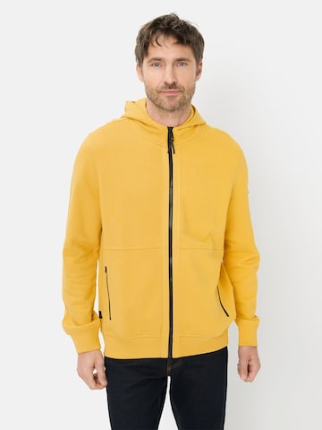 CAMEL ACTIVE Zip-Up Hoodie in Yellow: front