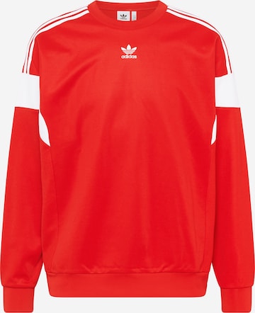 Bluză de molton 'Adicolor Classics Cut Line' de la ADIDAS ORIGINALS pe roșu: față