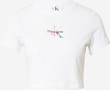 Calvin Klein Jeans Tričko – b�ílá: přední strana