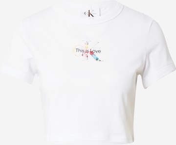 Calvin Klein Jeans - Camiseta en blanco: frente