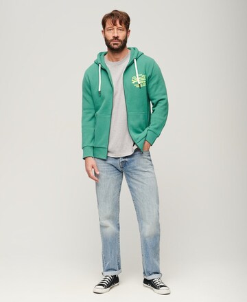 Superdry Sweatvest in Groen