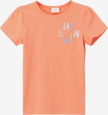 T-Shirt s.Oliver en orange : devant