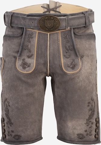 Krüger Buamregular Dirndl hlače - siva boja: prednji dio