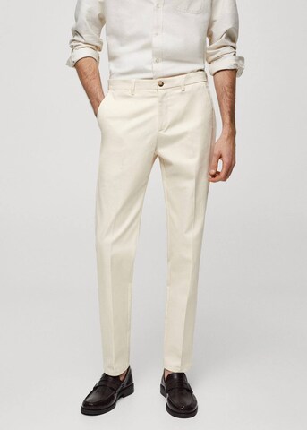 MANGO MAN Regular Pants 'dublino' in White: front