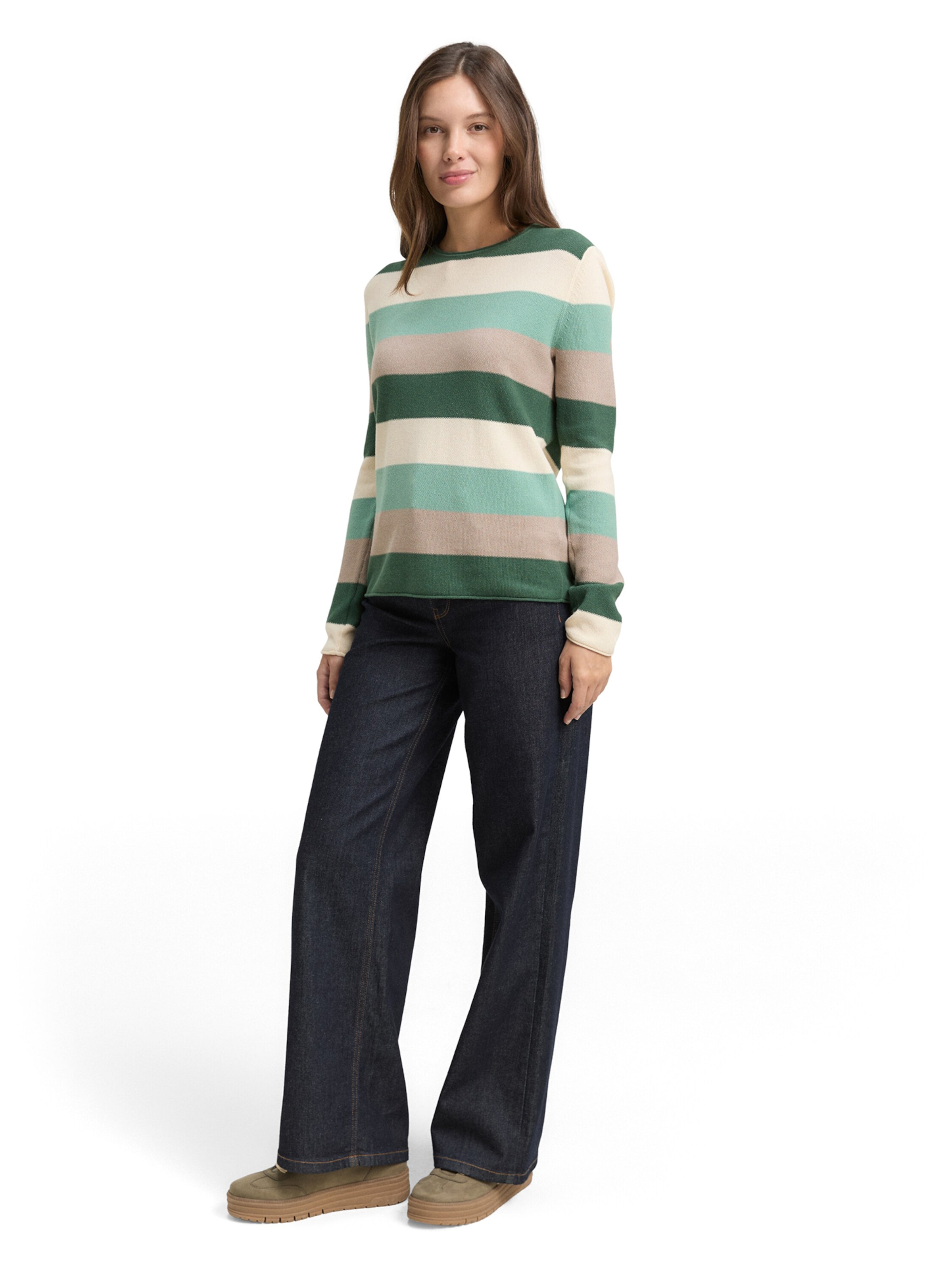 TOM TAILOR Sweater in Green