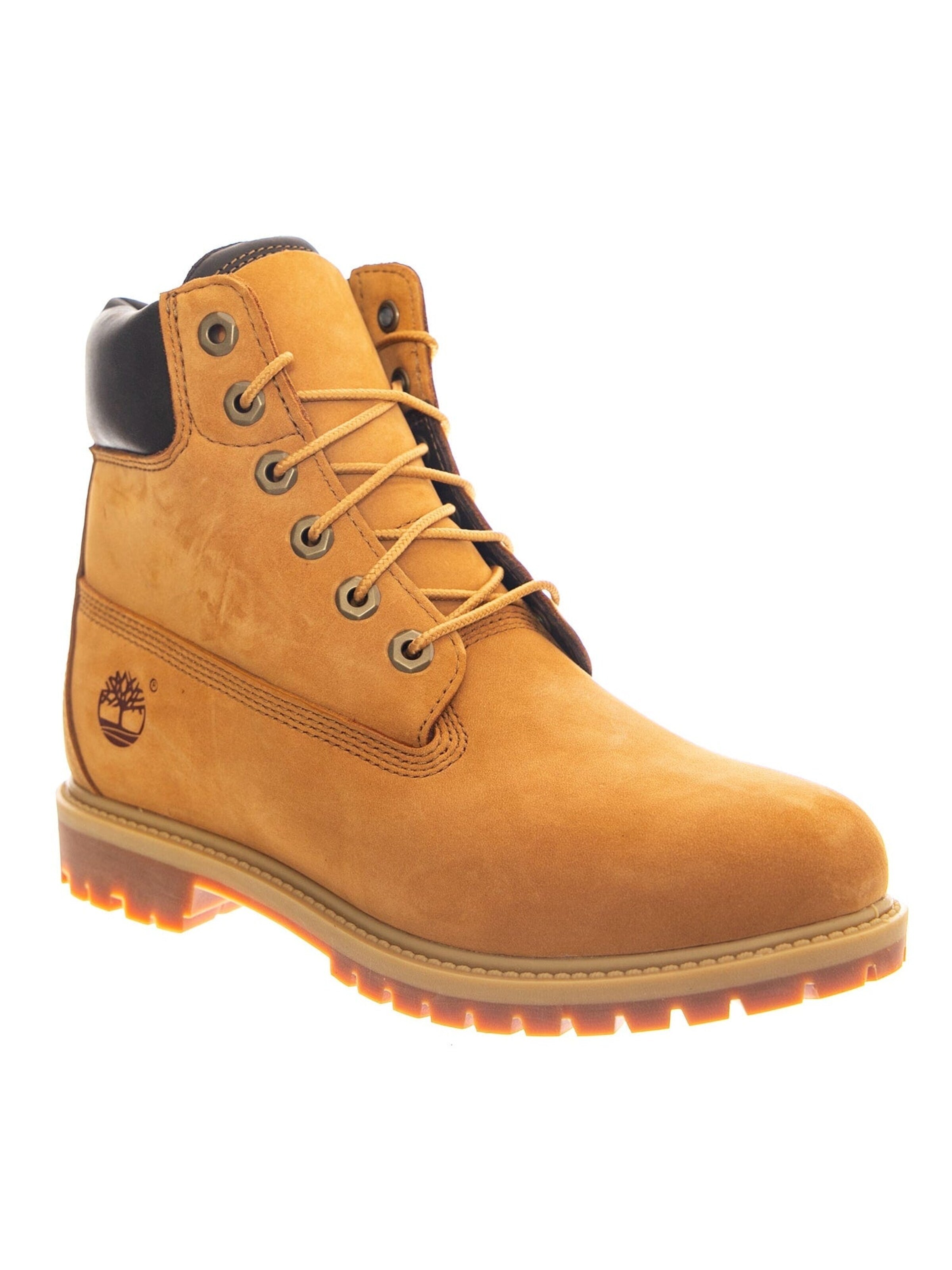 TIMBERLAND Snørestøvler 'Premium 6 In Boot Wheat Nubuck' i brun