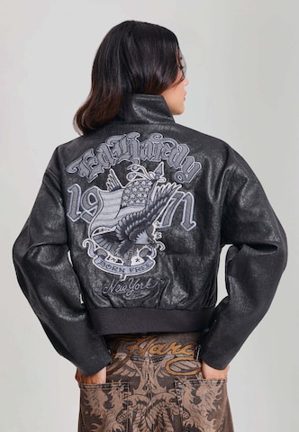 Ed Hardy - Chaqueta de invierno en gris: frente