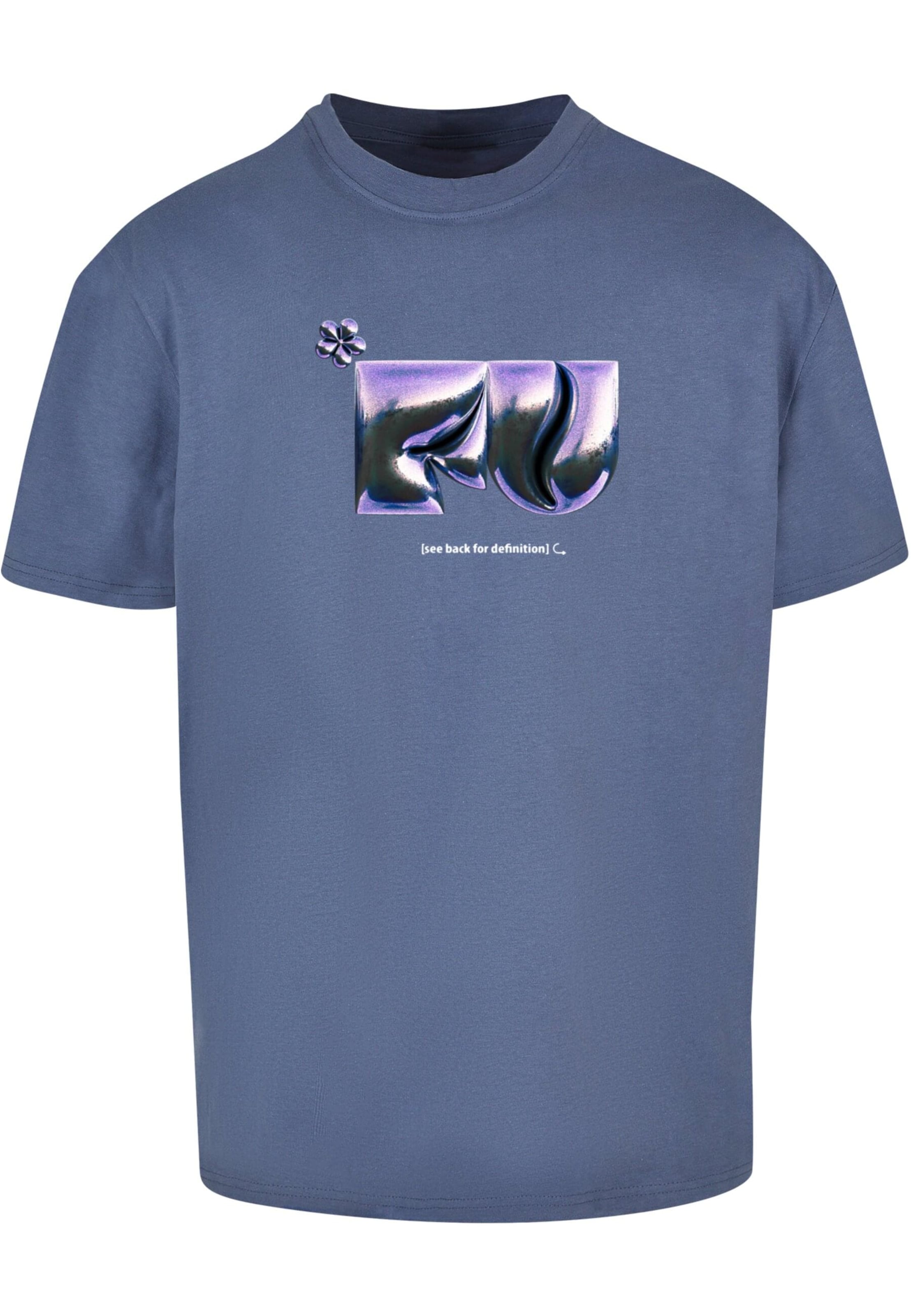 MT Upscale Μπλουζάκι 'FU' σε μπλε: μπροστά