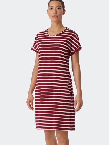 SCHIESSER Nightgown 'Essential Stripes' in Red: front