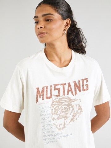 T-shirt 'FLORIS' MUSTANG en blanc