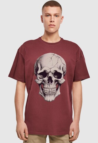T-Shirt 'Halloween - Skull' Merchcode en rouge : devant