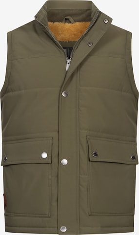 Gilet INDICODE JEANS en vert : devant