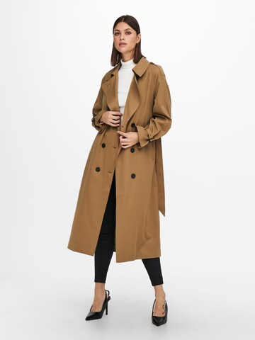 Manteau mi-saison 'CHLOE' ONLY en marron : devant