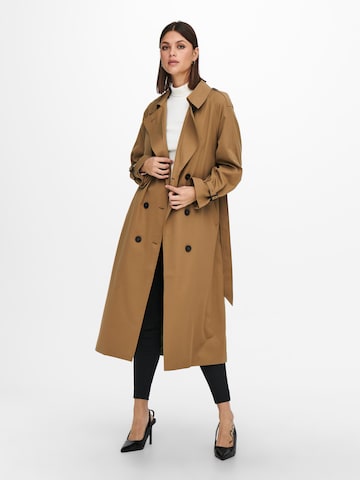 ONLY Between-Seasons Coat 'CHLOE' in Brown: front