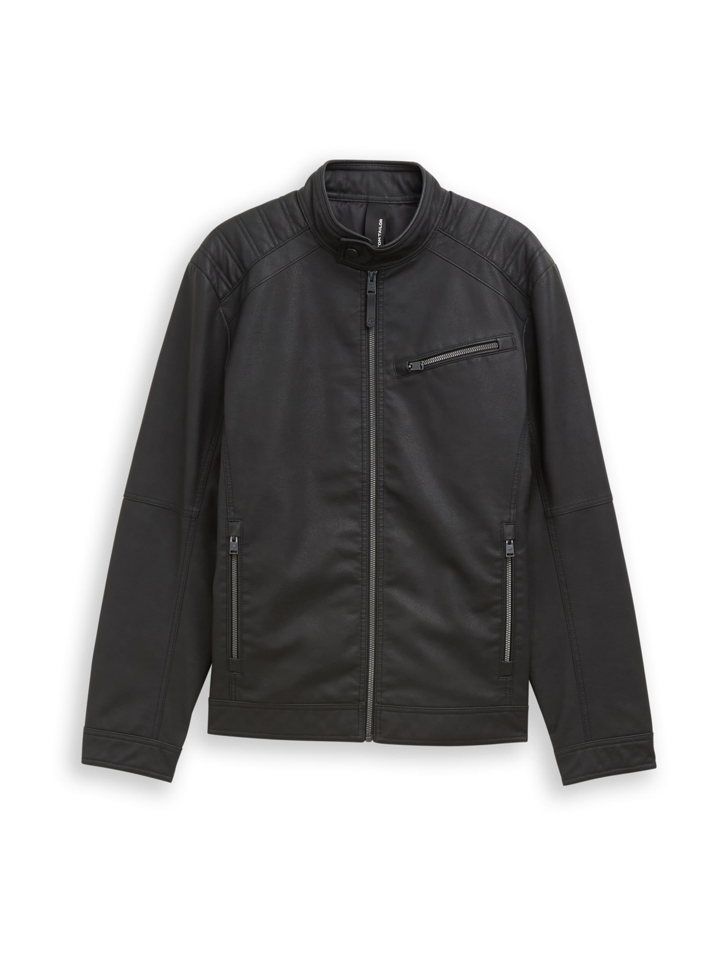 TOM TAILOR Between-season jacket in Black: front