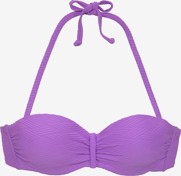 SUNSEEKER Bandeau Bikini top in Lila: predná strana