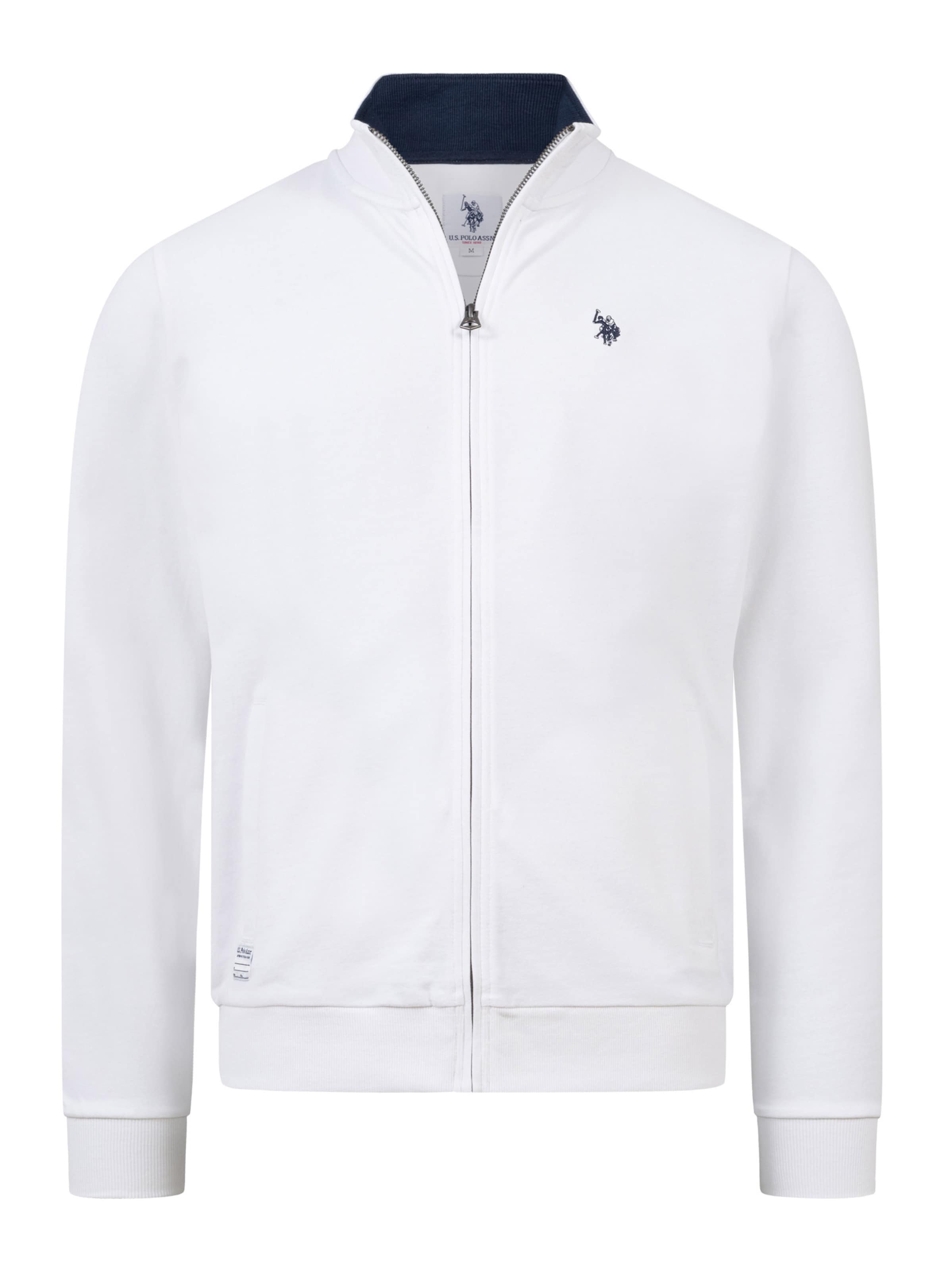 Veste de survêtement U.S. POLO ASSN. en blanc : devant