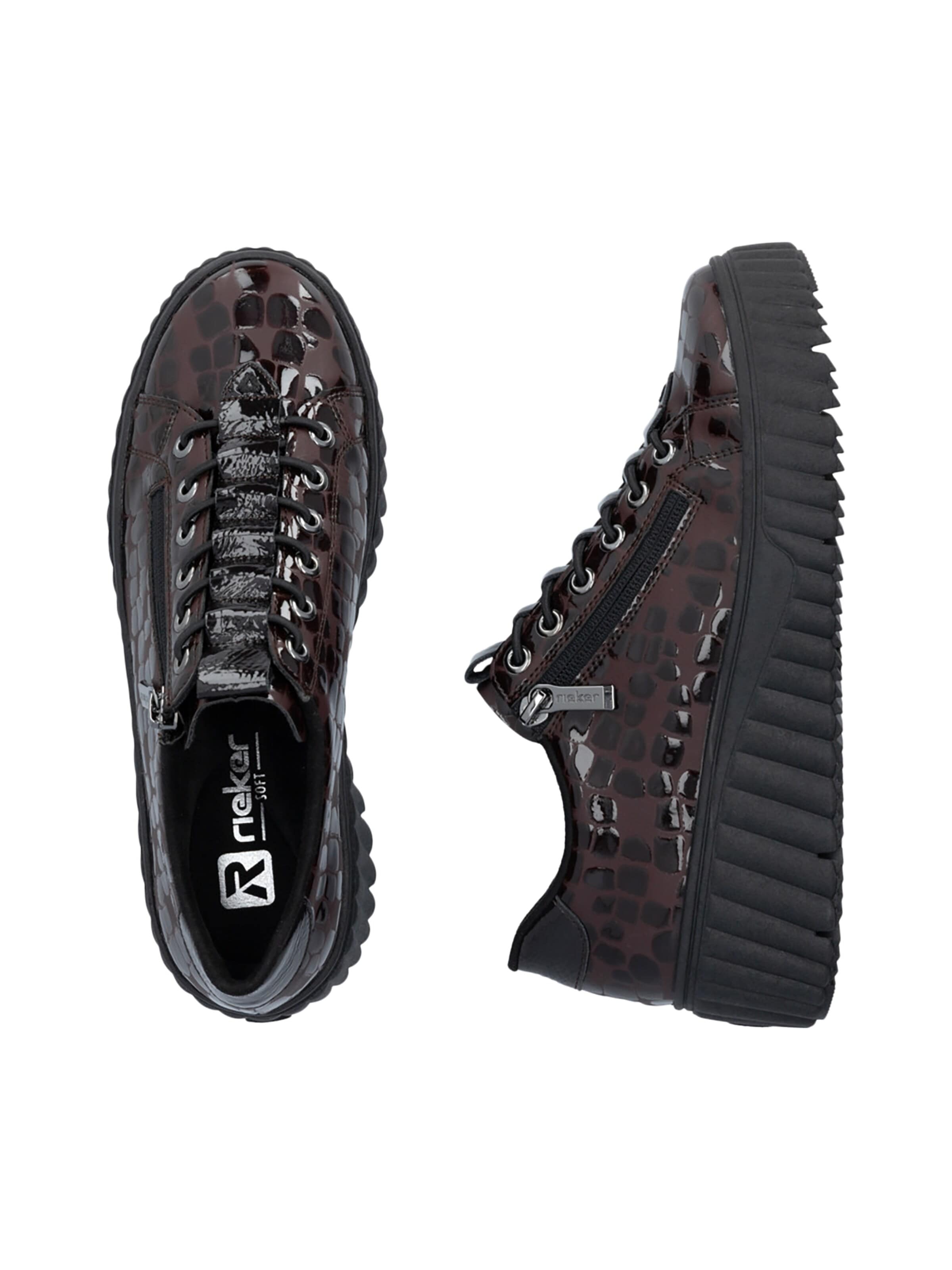 Chaussure de sport à lacets 'Lando Low-Top-Sneaker aus Leder' Rieker en marron