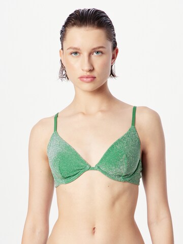 Lindex - Clásico Top de bikini en verde: frente