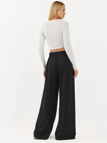 Hiccup Wide Leg Hose in Schwarz