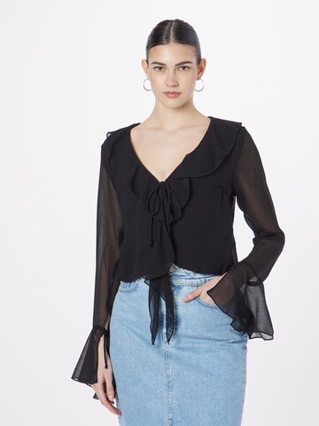 Gina Tricot Blouse 'Electra' in Zwart: voorkant