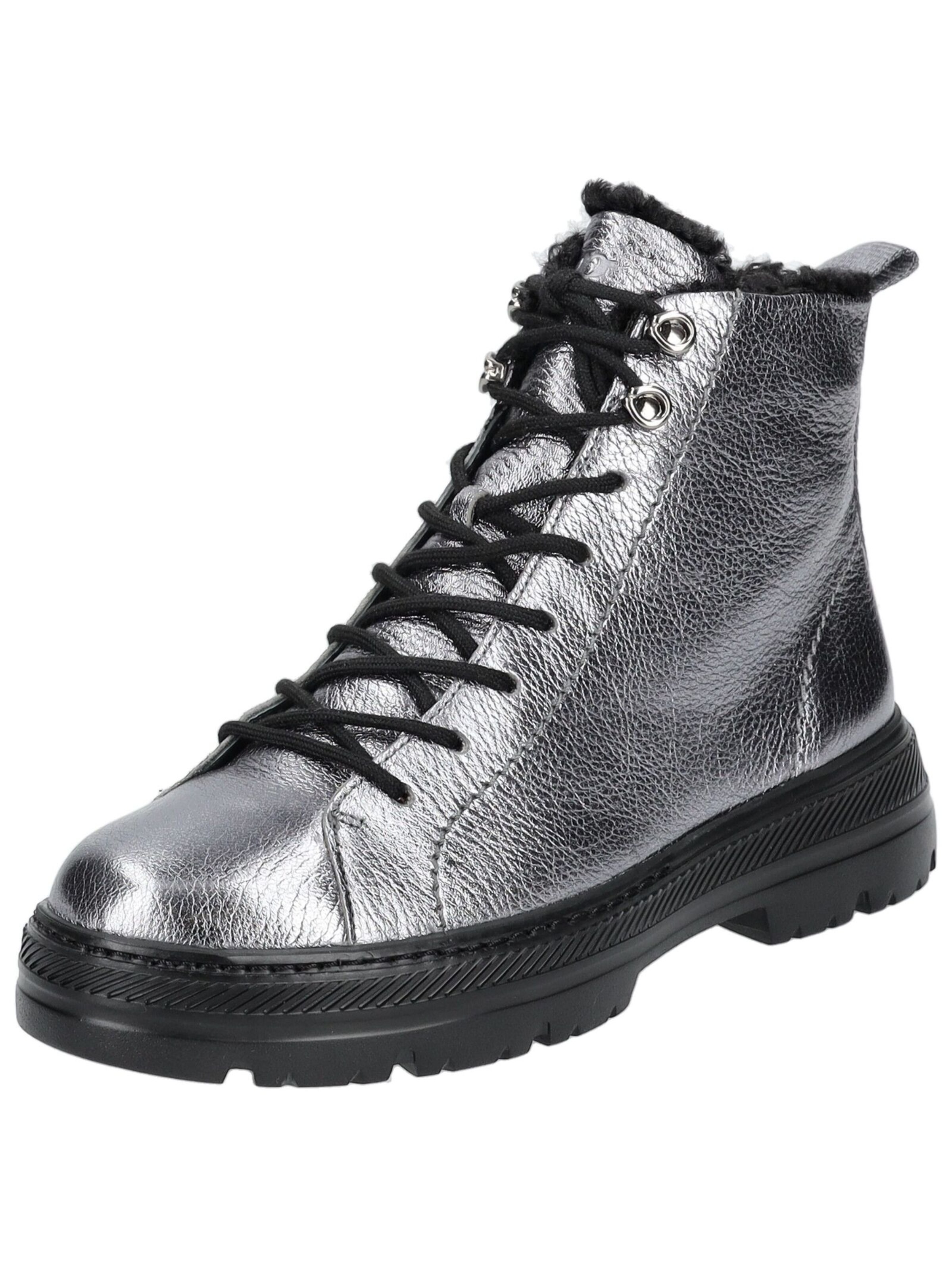 Bottines à lacets Paul Green en argent : devant