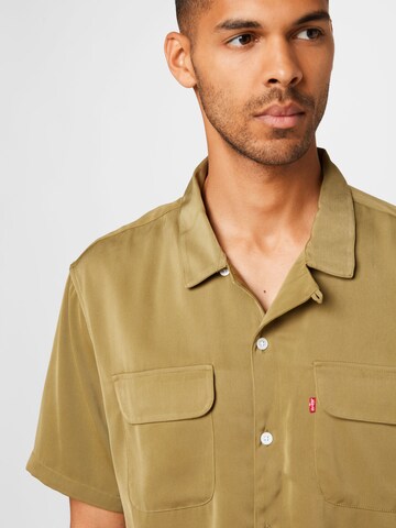 LEVI'S ® Comfort Fit Skjorta 'Levi's® Men's Short Sleeve Pajama Shirt' i beige
