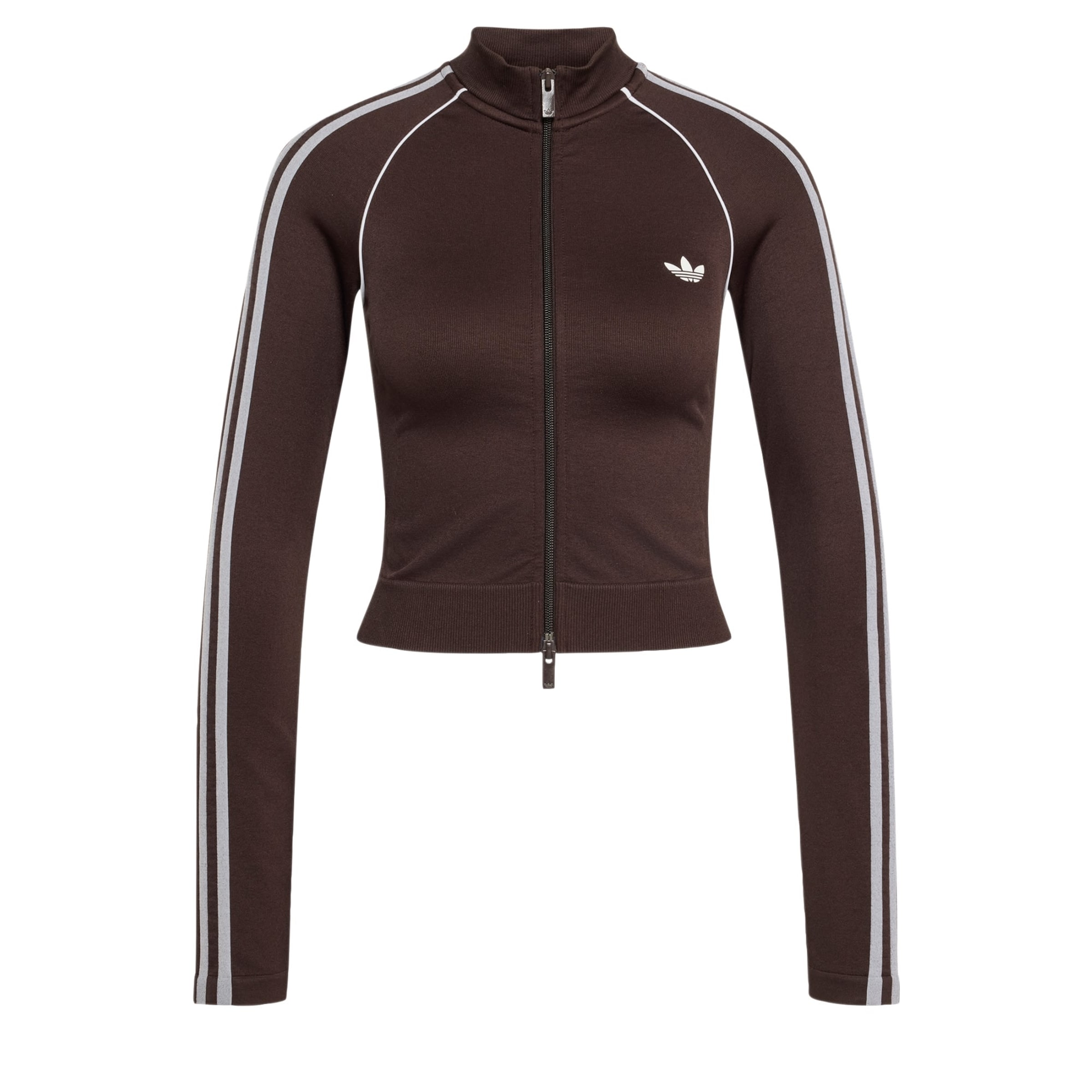 Veste de survêtement 'Essentials' ADIDAS ORIGINALS en marron : devant