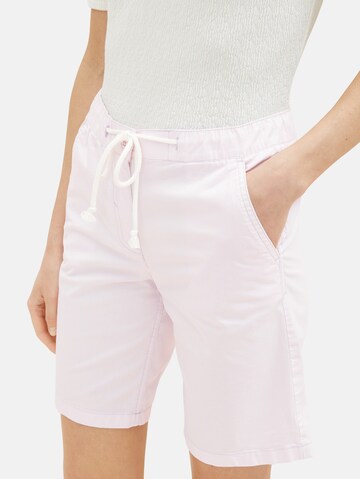 TOM TAILOR Regular Chino trousers in Pink