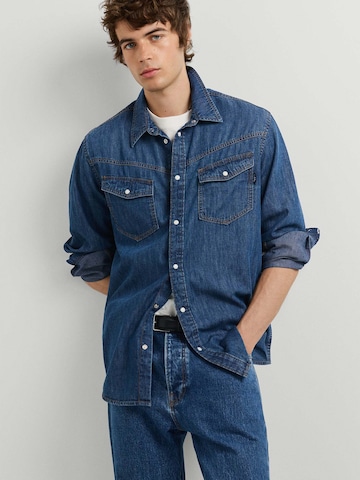 Coupe regular Chemise 'Hammond' Pepe Jeans en bleu : devant