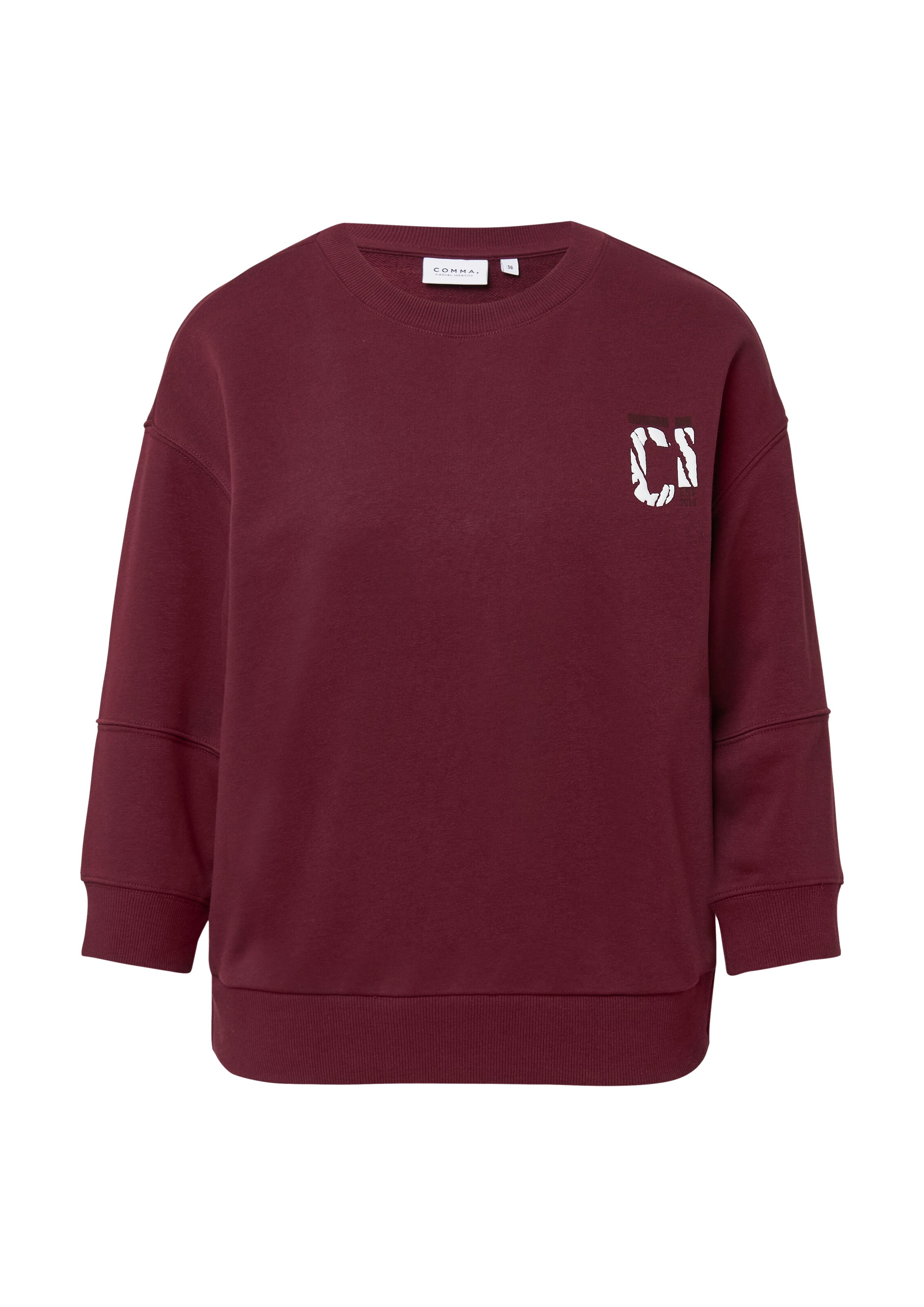 Sweat-shirt comma casual identity en rouge : devant