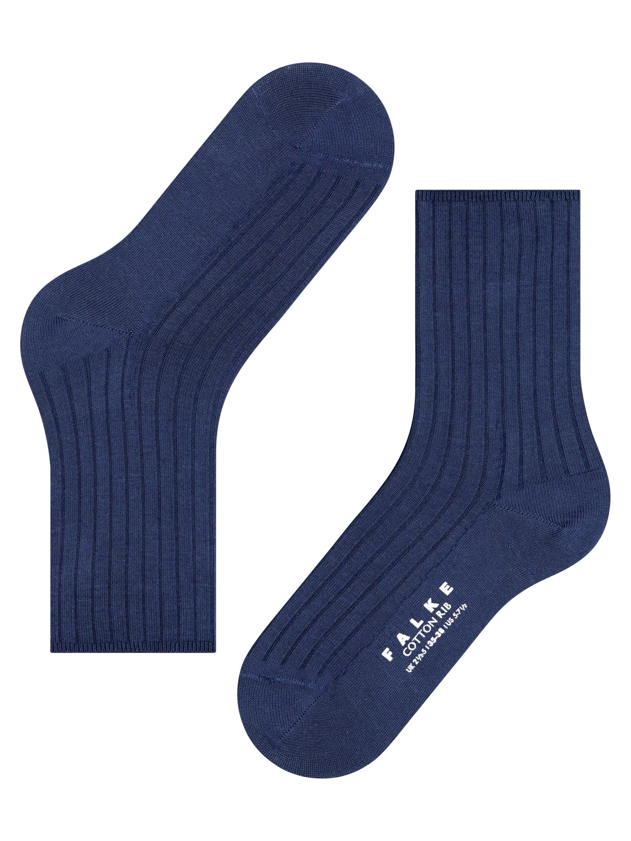 FALKE Socken 'Cotton Rib'‌‌‌‌‌ in Blau