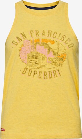 Superdry Top 'City Souvenir' in Yellow: front