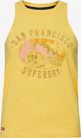 Superdry Top 'City Souvenir' in Yellow: front